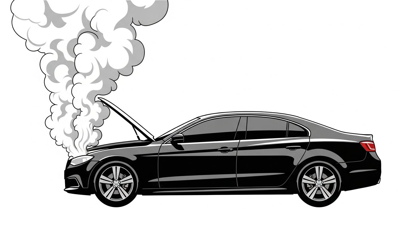 ¿Sale humo del cofre?